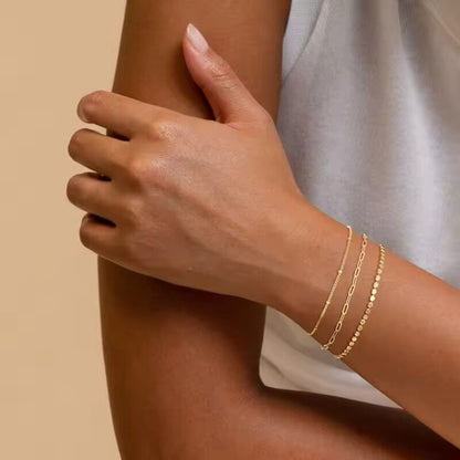 Exquisite gold-plated multi-layered bracelet