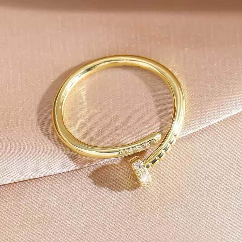 Luxury Zirconia Metal Gold Color Women's Ring