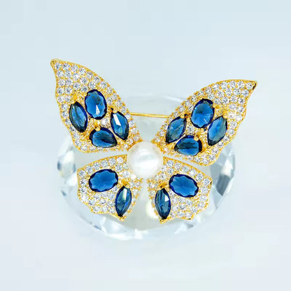 Luxury Butterfly Brooch Fashion Pearl Pins