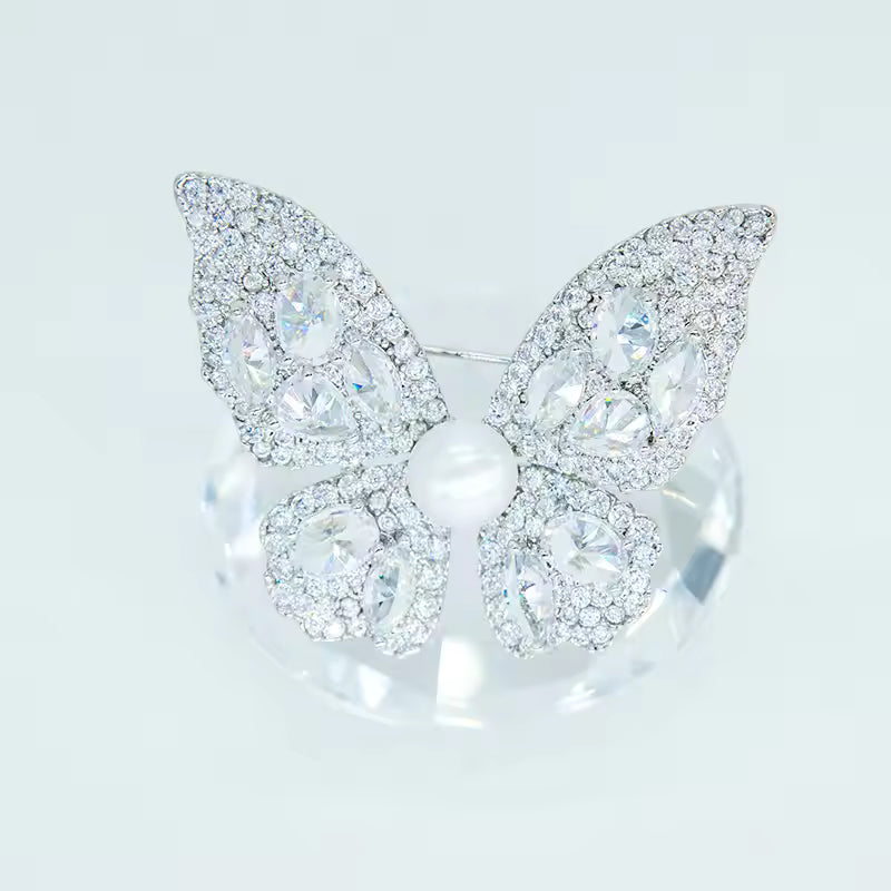Luxury Butterfly Brooch Fashion Pearl Pins